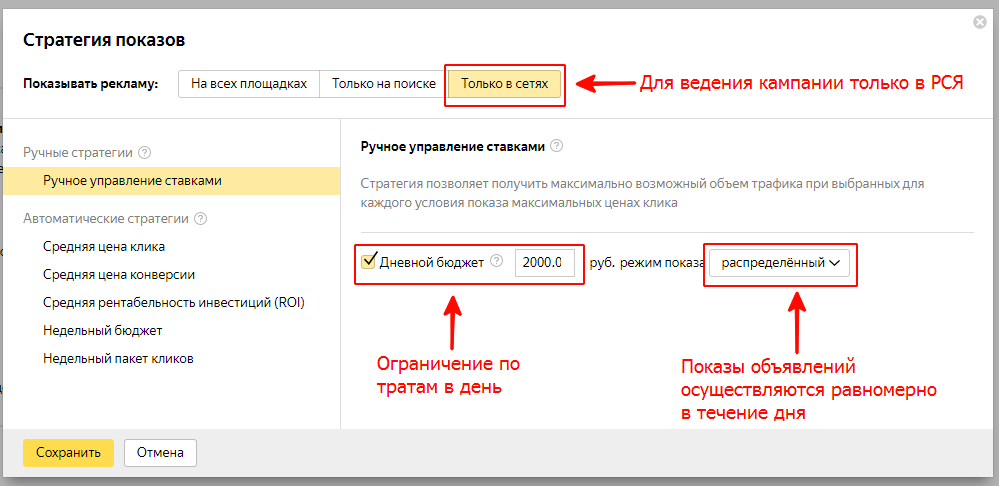 Как настроить РСЯ в Яндекс Директ
