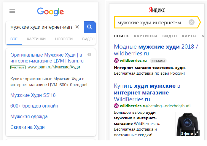 Мобильные объявления Яндекс и Гугл